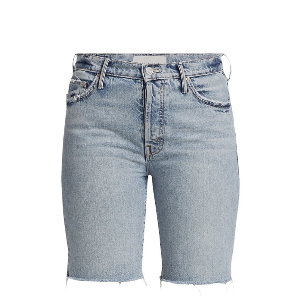 Mother The Trickster Denim Bermuda Shorts View 3